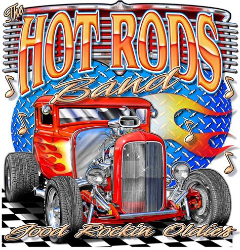 Hot Rod Art Prints | The HOT RODS Band | Hot rods, Hot rods cars muscle, Racing car design