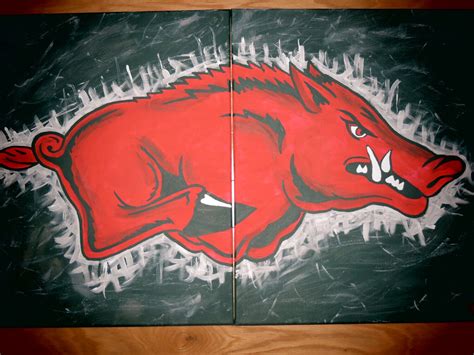 Officially Licensed Arkansas Razorback Paintings FREE