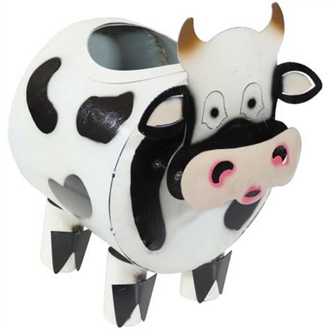 Metal Cow Yard Garden Planter Indoor/Outdoor Home and Lawn Ornament Cow ...