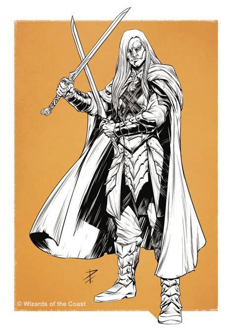 Drizzt Do'Urden (Variant) MtG Art from Adventures in the Forgotten Realms Set by Pedro Potier ...