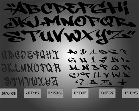 Graffiti Fonts Bundle Svg Png and All Other Formats 3 Different ...