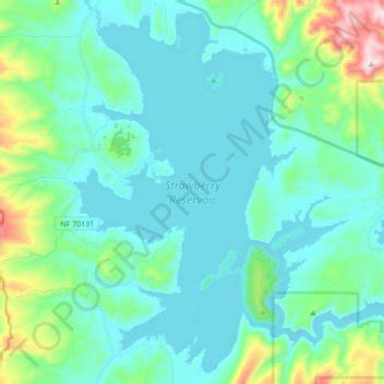 Strawberry Reservoir topographic map, elevation, terrain