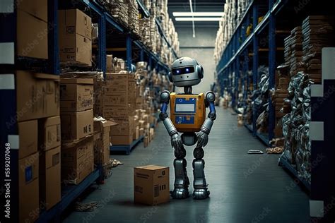 Warehouse worker replaced by a robot, ai labour market, robot labor ...