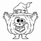 Halloween Pumpkin Monster coloring Page  Download Print Or Color sketch template