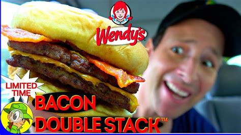 Wendy's® BACON DOUBLE STACK™ Review 👧🥓 ️🍔 ⎮ Peep THIS Out! 🕵️‍♂️ - YouTube