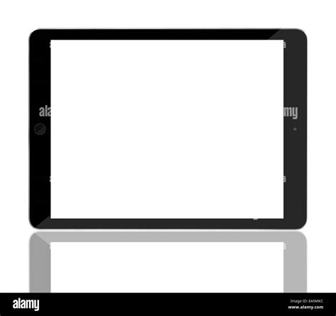 Computer tablet with blank white screen Stock Photo - Alamy