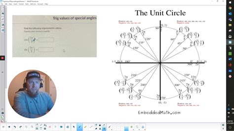 Finding Trig Values of Special Angles in Radians using 2 Methods - YouTube