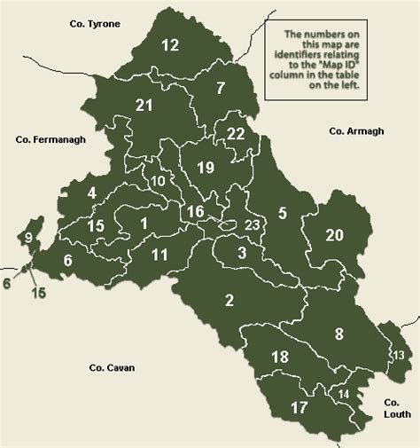 Map Of County Monaghan Ireland - Valley Zip Code Map