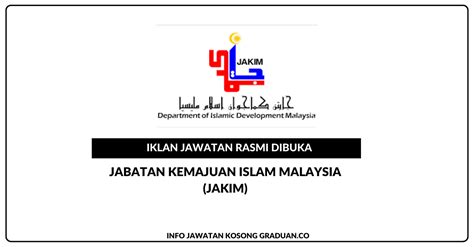 Permohonan Jawatan Kosong Jabatan Kemajuan Islam Malaysia (JAKIM ...