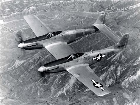 North American XP-82 (44-83887) long range interceptor in flight. The XP-82 was a prototype of ...