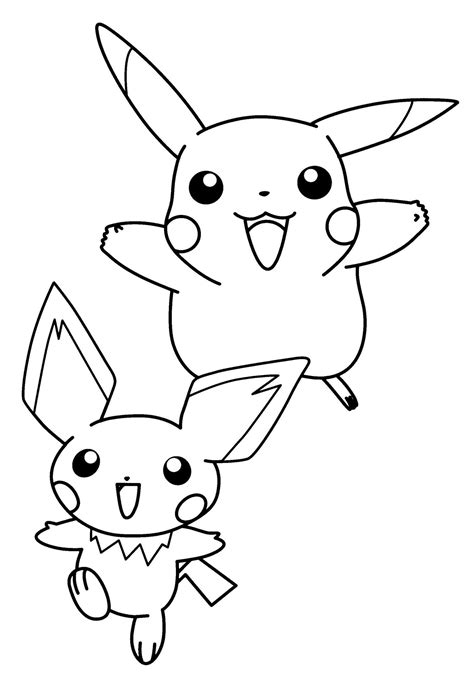 Printable Pichu Coloring Page