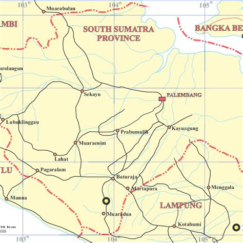 Location map of South Sumatra Province and the investigated traverse at... | Download Scientific ...