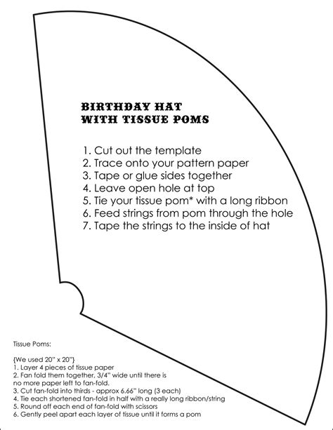 Printable Party Hat Template