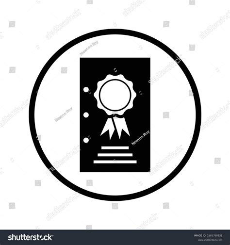 Award Badge Certificate Icon Black Vector Stock Vector (Royalty Free ...