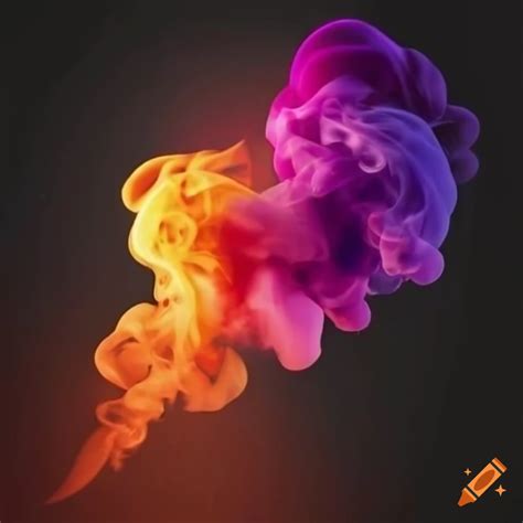 Colorful smoke effect logo on Craiyon