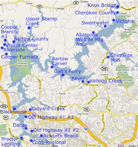 Parks and Day Use Areas at Lake Allatoona