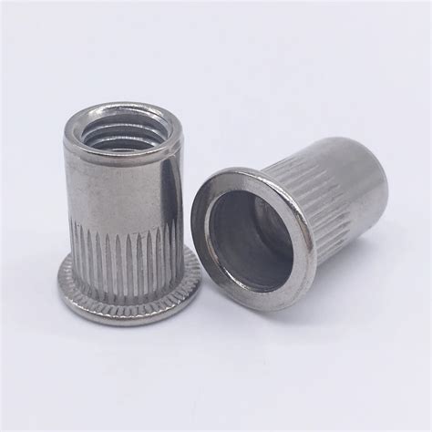 Rivet Nuts Threaded Inserts Blind Nuts Nutserts Rivnut Flat Head Stainless Steel M3 M4 M5 M6 M8 ...