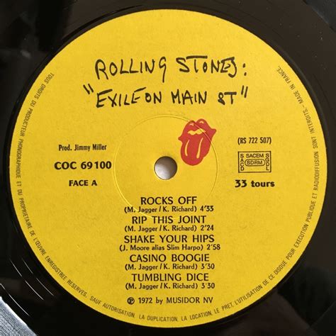 Exile on main st. by The Rolling Stones, LP 180-220 gr x 2 with ...