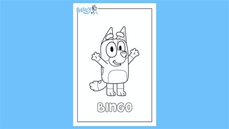 Print Your Own Colouring Sheet Of Bluey's Sister Bingo