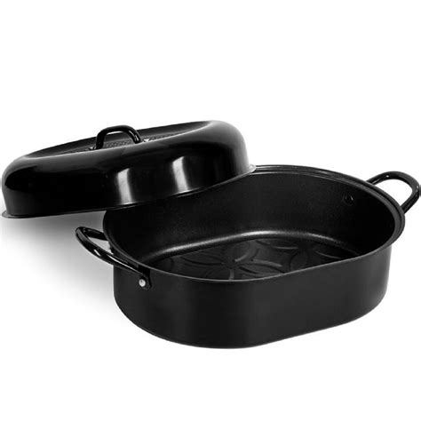 Granitestone 16" Oval Ultra Nonstick Roasting Pan with Lid - 20373103 | HSN