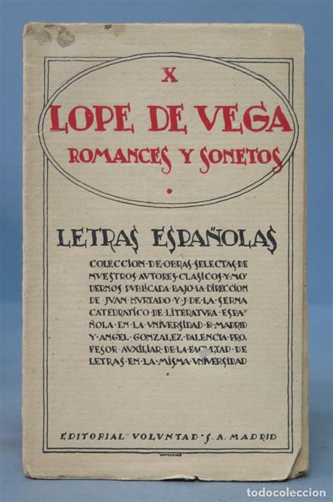 1926.- lope de vega romances y sonetos - Comprar Libros antiguos de ...