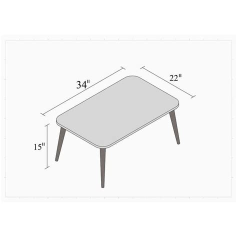 White Minimalist Modern Coffee Table With Solid Wooden Legs - Bed Bath ...