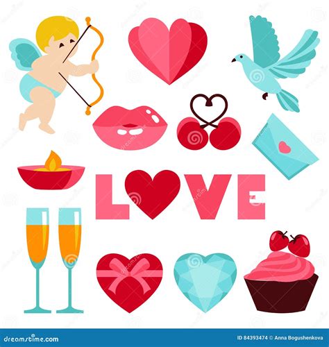 Vector Illustration of Valentines Day Symbol Stock Vector ...