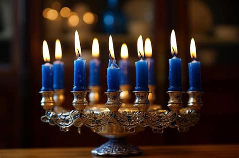 Premium Photo | FlameKissed Hanukkah Memories Hanukkah Candles photo