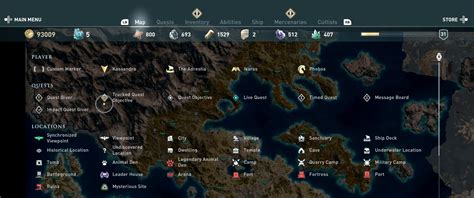 Assassin S Creed Odyssey Map Guide How Big Is The Map Legend Icons | rockpapershotgun