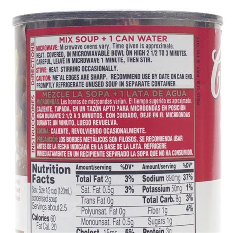 35 Campbell's Soup Nutrition Label - Labels Design Ideas 2020