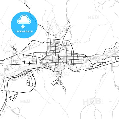 Vector PDF map of Lhasa, China - HEBSTREITS