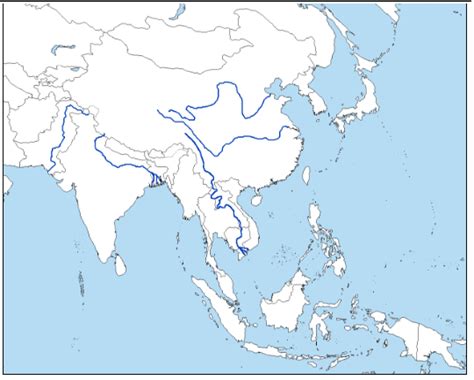 South East Asia Rivers Map