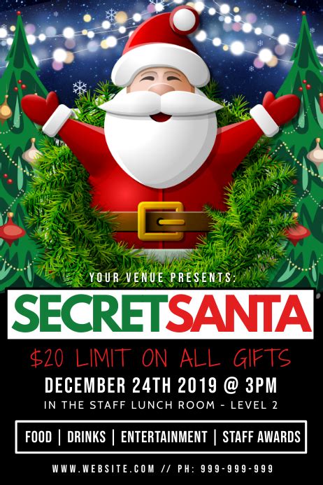 Secret Santa Poster Template | PosterMyWall