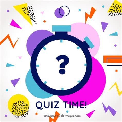 Modern quiz background with colorful shapes Vector | Free Download