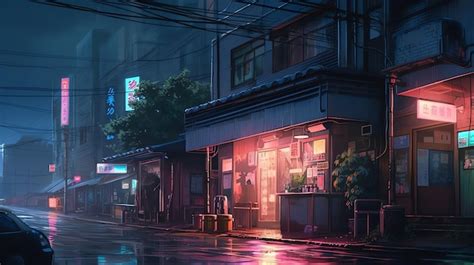 A rainy night in tokyo, japan | Premium AI-generated image