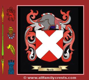 Neville family crest and meaning of the coat of arms for the surname neville