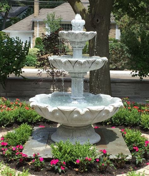 Large 3 Tier Leaf Fountain - Marquis Gardens | Water fountains outdoor ...