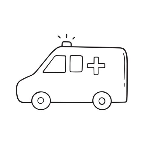 Hand drawn ambulance doodle. Medical equipment for testing in sketch style. 11124933 Vector Art ...