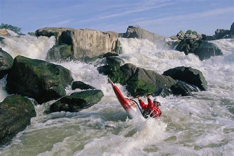 Kayaker In Rapids At Great Falls by Skip Brown | Whitewater kayaking, White water kayak, Kayaking