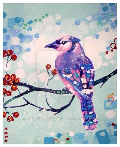 Snow Bird by TooMuchColor | Abstract art painting, Colorful paintings, Painting