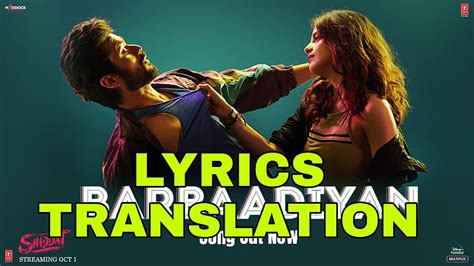 Barbaadiyan Lyrics in English. With Translation. – Shiddat - Lyrics ...