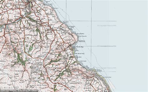 Historic Ordnance Survey Map of Robin Hood's Bay, 1925