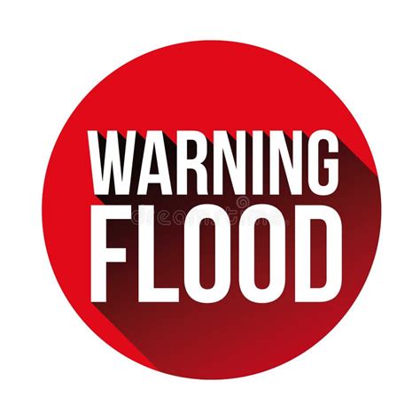 Flood warning sign stock vector. Illustration of attention - 4191520