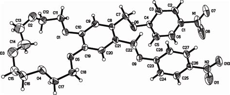 Structure of crown ether 3 drawn at 30% probability displacement... | Download Scientific Diagram