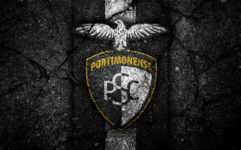 Download wallpapers 4k, Portimonense FC, logo, Portugal, Primeira Liga, soccer, grunge, asphalt ...