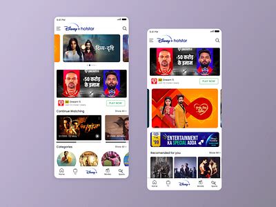 Hotstar App Concept designs, themes, templates and downloadable graphic ...