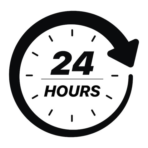 Free Vector | 24 Hour Timer Clock Black