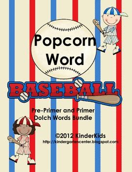 Popcorn Baseball Game Bundle by KinderKids | TPT