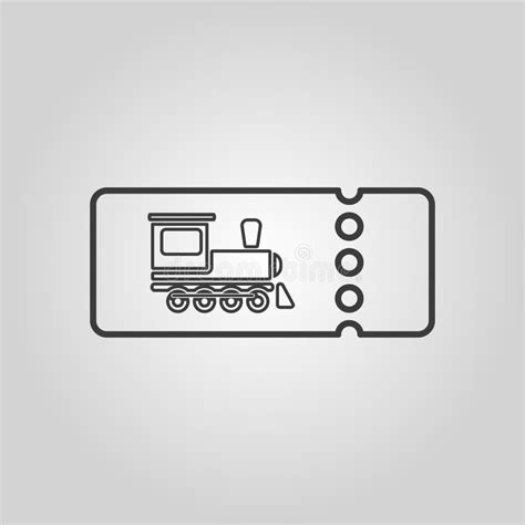 The Blank Train Ticket Icon. Travel Symbol Stock Vector - Illustration of sign, place: 78882460