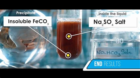 Reaction of Iron(II) sulphate (FeSO4) & Baking powder (NaHCO3) | FeSO4 ...